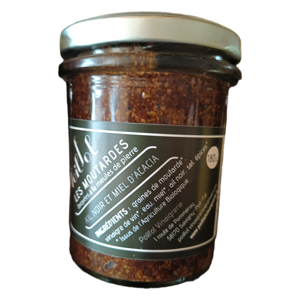 Moutarde "Ail noir & Miel d'acacia" 180g